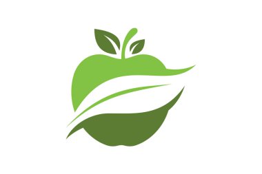 Apple logo sign symbol in flat style on white background