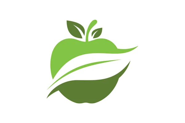 Symbol Znaku Logo Apple Płaskim Stylu Białym Tle — Wektor stockowy