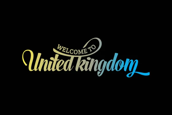 Willkommen Bei United Kingdom Word Text Creative Font Design Illustration — Stockvektor