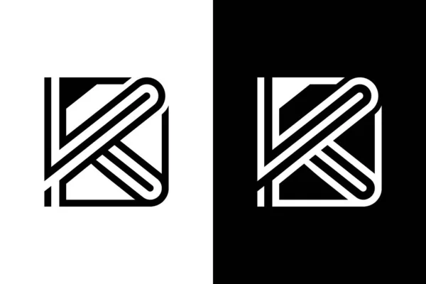 Diseño Inicial Del Logotipo Letra Con Signo Documento — Vector de stock