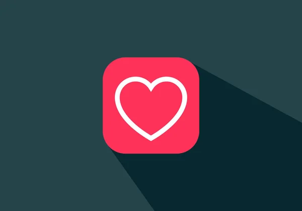 Favoritos Icono Corazón Signo Amor Símbolo Marcar Símbolo Botón — Vector de stock