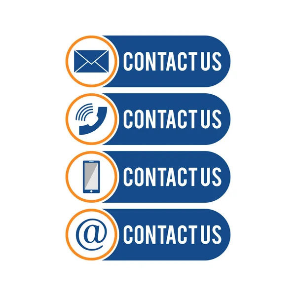 Contact Icons Web Icon Set Contact Support Sign Symbols — Stock Vector