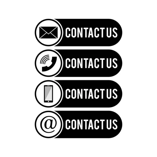 Contact Icons Web Icon Set Contact Support Sign Symbols — Stock Vector