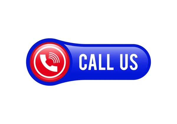 Call Button Contact Icon Design Call Banner — Stock Vector