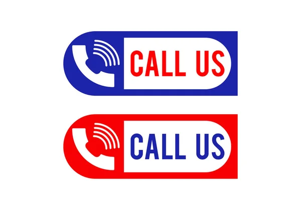 Call Button Contact Icon Design Call Banner — Stock Vector