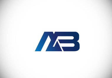 A B İlk harf logo tasarımı, Yaratıcı Modern Harfler Vektör Simgesi Simgesi İllüstrasyonu.
