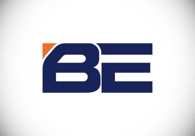B E İlk harf logo tasarımı, Yaratıcı Modern Harfler Vektör Simgesi İllüstrasyonu.