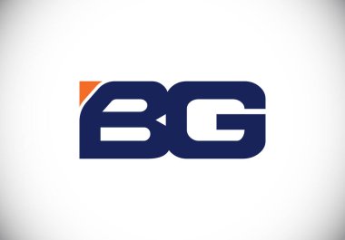 B G İlk harf logo tasarımı, Yaratıcı Modern Harfler Vektör Simgesi İllüstrasyonu.