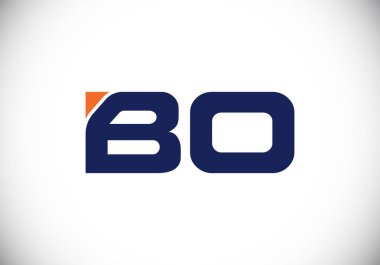 B O İlk harf logo tasarımı, Yaratıcı Modern Harfler Vektör Simgesi Simgesi İllüstrasyonu.