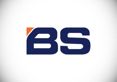 B S İlk harf logo tasarımı, Yaratıcı Modern Harfler Vektör Simgesi Simgesi İllüstrasyonu.