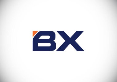 B X İlk harf logosu tasarımı, Yaratıcı Modern Harfler Vektör Simgesi Simgesi İllüstrasyonu.