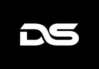 D S İlk harf logo tasarımı, Yaratıcı Modern Harfler Vektör Simgesi Simgesi İllüstrasyonu.