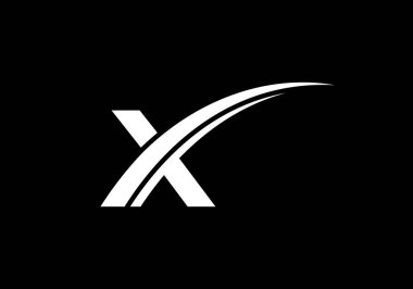 X İlk harf logo tasarımı, Yaratıcı Modern Harfler Vektör Simgesi Logo İllüstrasyonu.