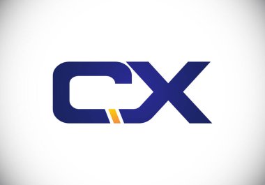 C X İlk harf logosu tasarımı, Yaratıcı Modern Harfler Vektör Simgesi Simgesi İllüstrasyonu.