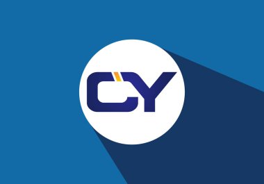 C Y İlk harf logosu tasarımı, Yaratıcı Modern Harfler Vektör Simgesi Simgesi İllüstrasyonu.