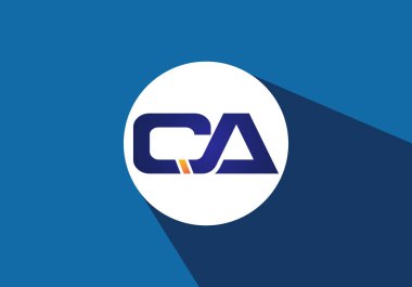 C A İlk harf logosu tasarımı, Yaratıcı Modern Harfler Vektör Simgesi Simgesi İllüstrasyonu.