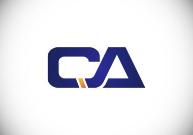 C A İlk harf logosu tasarımı, Yaratıcı Modern Harfler Vektör Simgesi Simgesi İllüstrasyonu.