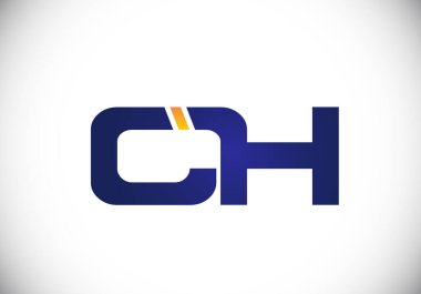 C H İlk harf logosu tasarımı, Yaratıcı Modern Harfler Vektör Simgesi Simgesi İllüstrasyonu.
