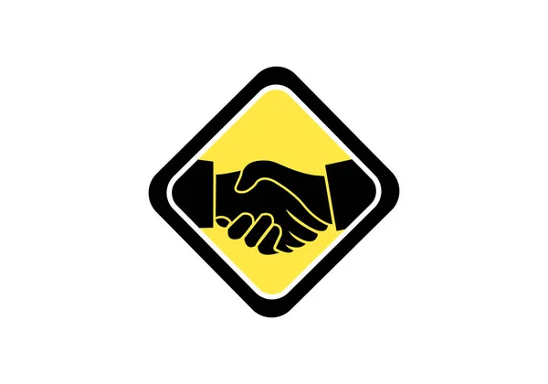 Hand Shake Icon Logo Design Hand Shake Illustration Agreement Icon — Stock Vector