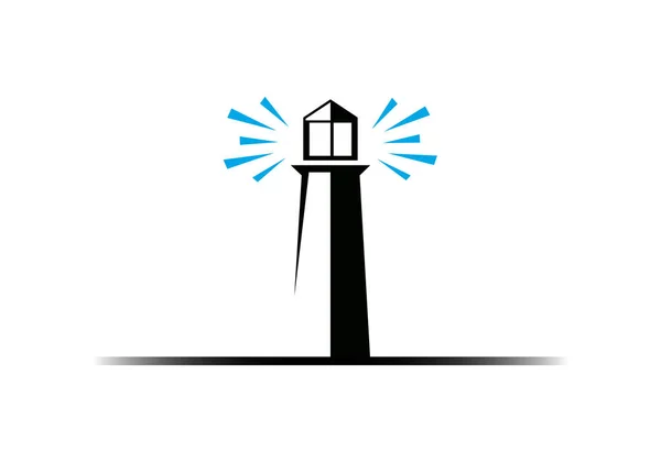 Emblème Professionnel Moderne Logo Phare Logo Port — Image vectorielle