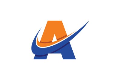İlk A harfi logo tasarımı, Yaratıcı Modern Harf Vektörü Simgesi İllüstrasyonu.