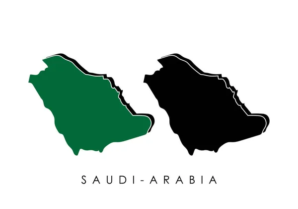 Suudi Arabistan Vektör Tasarım Şablonu Haritası Düzenlenebilir — Stok Vektör