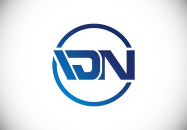 D N İlk harf logo tasarımı, Yaratıcı Modern Harfler Vektör Simgesi Simgesi İllüstrasyonu.