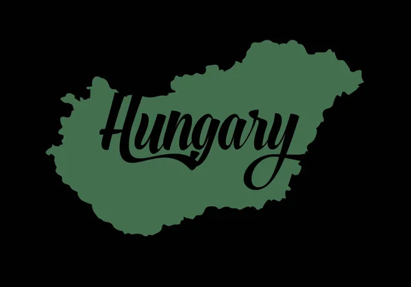 Χάρτης Της Ουγγαρίας Vector Design Template Επεξεργάσιμο — Διανυσματικό Αρχείο