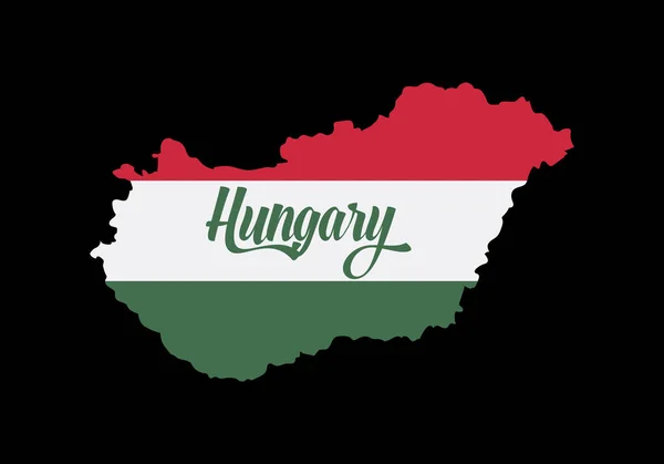 Kaart Van Hongarije Vector Design Template Bewerkbaar — Stockvector