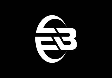 E B harfi logo tasarımı, Modern Minimalist Harfler Vektör Simgesi İllüstrasyonu.