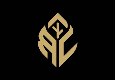 Yaprak işareti, bahçıvanlık ya da tarım logosu içerisindeki ilk harf R ve C.