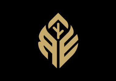 Yaprak işareti, bahçıvanlık ya da tarım logosu içerisindeki ilk harf.