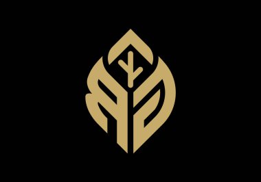 Yaprak işareti, bahçıvanlık ya da tarım logosu içerisindeki ilk harf R ve G.