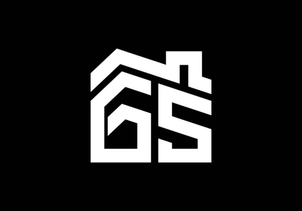 Letra Inicial Con Techo Concepto Diseño Logotipo Inmobiliario — Archivo Imágenes Vectoriales