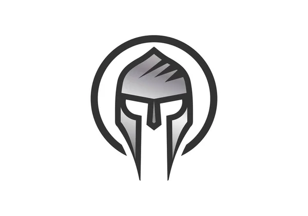 Логотип Шлема Воина Шаблон Логотипа Воина — стоковый вектор