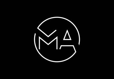 M A Ma Initial Letter logo tasarım vektör şablonu, Şirket İş Kimliği için Grafik Alfabe Sembolü