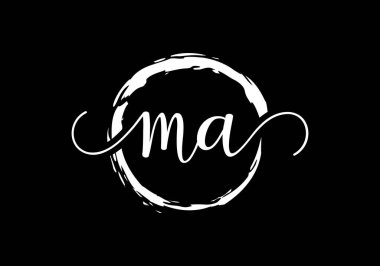 M A Ma Initial Letter logo tasarım vektör şablonu, Şirket İş Kimliği için Grafik Alfabe Sembolü