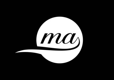 M A Ma Initial Letter logo tasarım vektör şablonu, Şirket İş Kimliği için Grafik Alfabe Sembolü