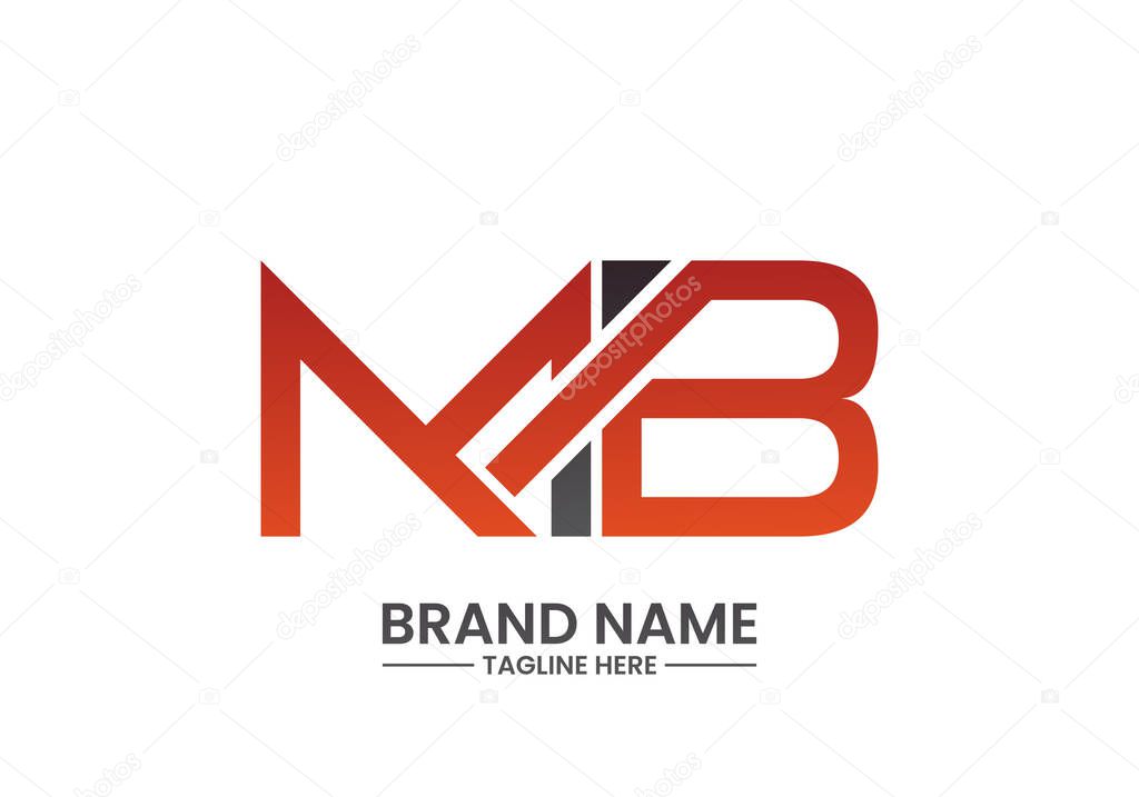 M B MB Initial Letter Logo design vector template, Graphic Alphabet Symbol for Corporate Business Identity
