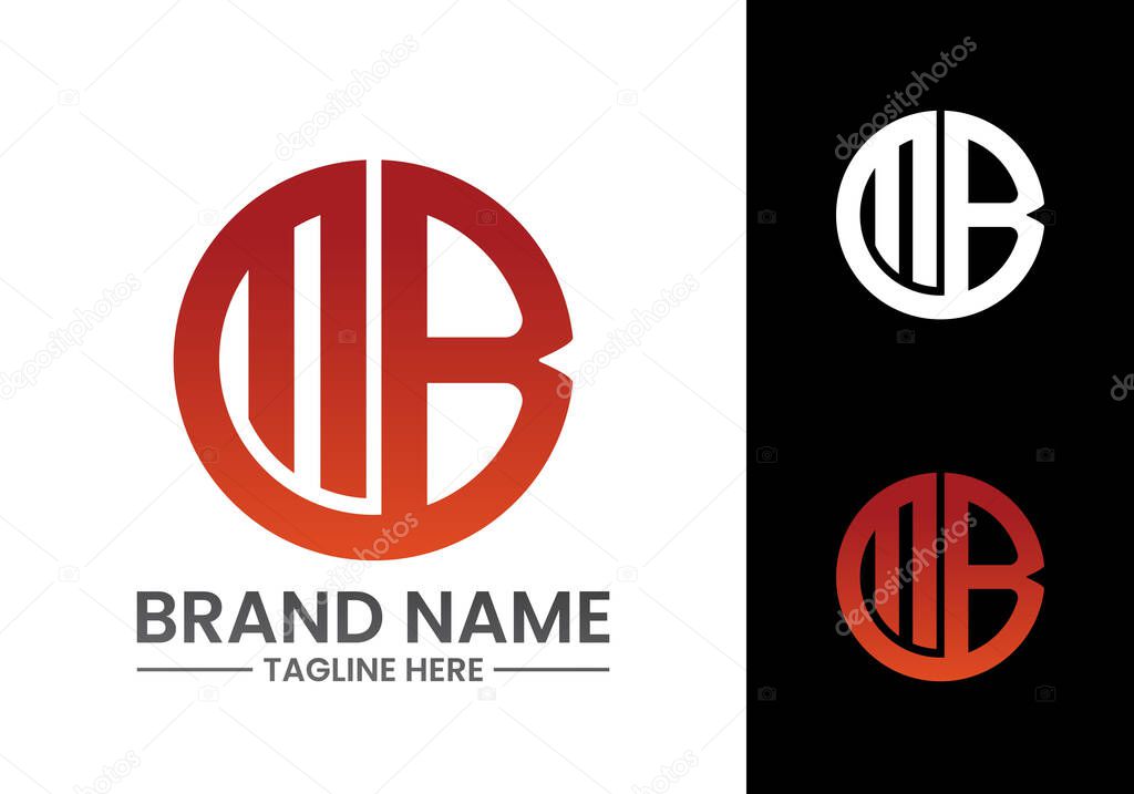 M B MB Initial Letter Logo design vector template, Graphic Alphabet Symbol for Corporate Business Identity