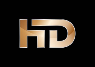 H D Hd İlk Harf Logosu tasarım vektör şablonu, Şirket İş Kimliği için Grafik Alfabe Sembolü