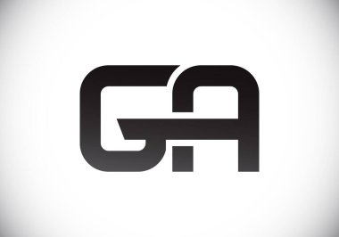 G A, Ga Başlangıç Harfi Logo tasarım vektör şablonu, Şirket İş Kimliği Grafik Alfabesi Sembolü