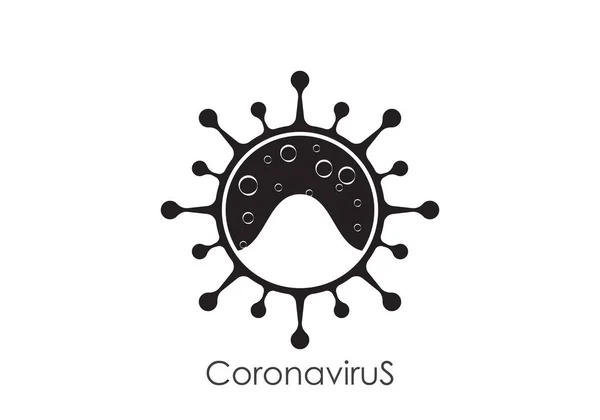 Corona Virus Células Logotipo Símbolo Diseño Vector Ilustración — Archivo Imágenes Vectoriales