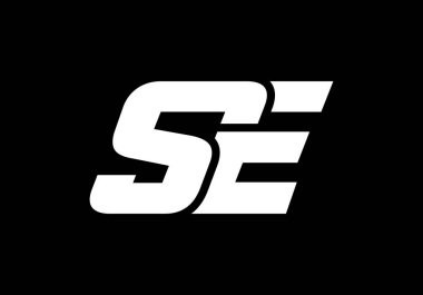 S E, Se Başlangıç Harfi Logo tasarım vektör şablonu, Şirket İş Kimliği Grafik Alfabesi Sembolü