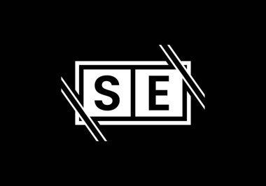 S E, Se Başlangıç Harfi Logo tasarım vektör şablonu, Şirket İş Kimliği Grafik Alfabesi Sembolü