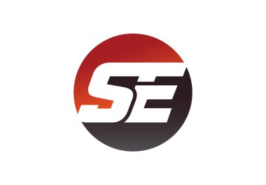 S E, Se Başlangıç Harfi Logo tasarım vektör şablonu, Şirket İş Kimliği Grafik Alfabesi Sembolü