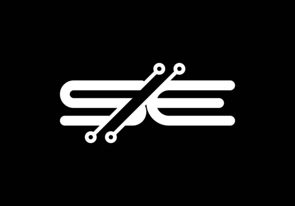 Se頭文字ロゴデザインベクトルテンプレート 企業アイデンティティのためのグラフィックアルファベット記号 — ストックベクタ