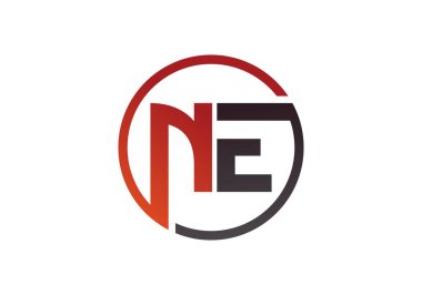 N E, Ne Initial Letter Logo tasarım vektör şablonu, Şirket İş Kimliği için Grafik Alfabe Sembolü