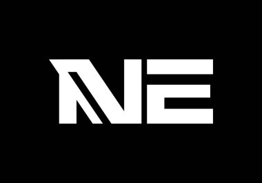 N E, Ne Initial Letter Logo tasarım vektör şablonu, Şirket İş Kimliği için Grafik Alfabe Sembolü