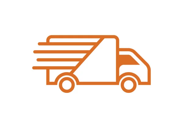 Schnelle Lieferung Lkw Vektor Symbol Für Transport Apps Und Websites — Stockvektor